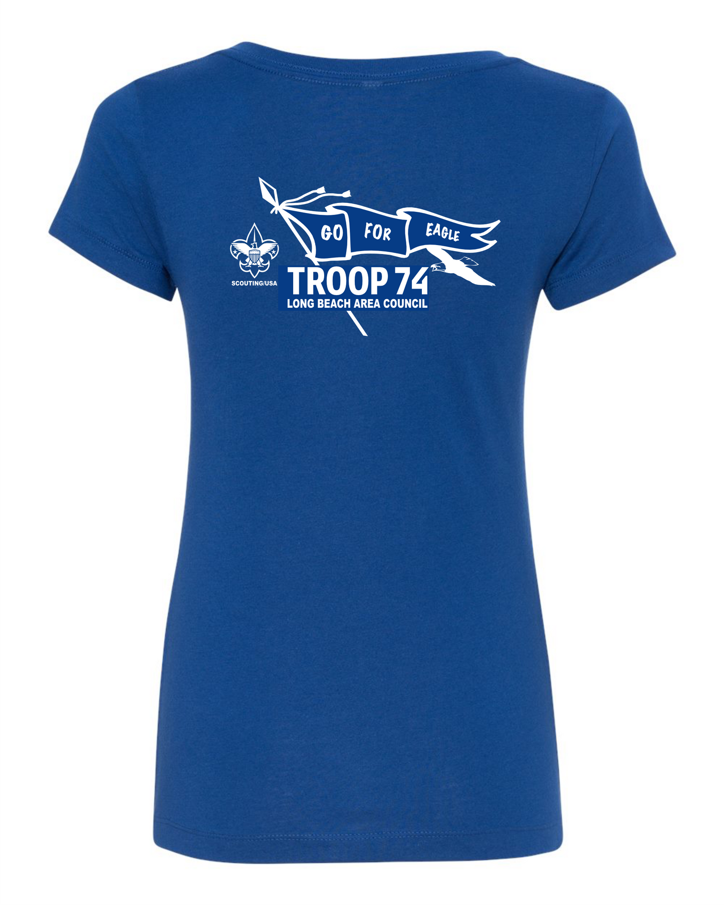 LB TROOP 74 WOMENS V-NECK SHIRT
