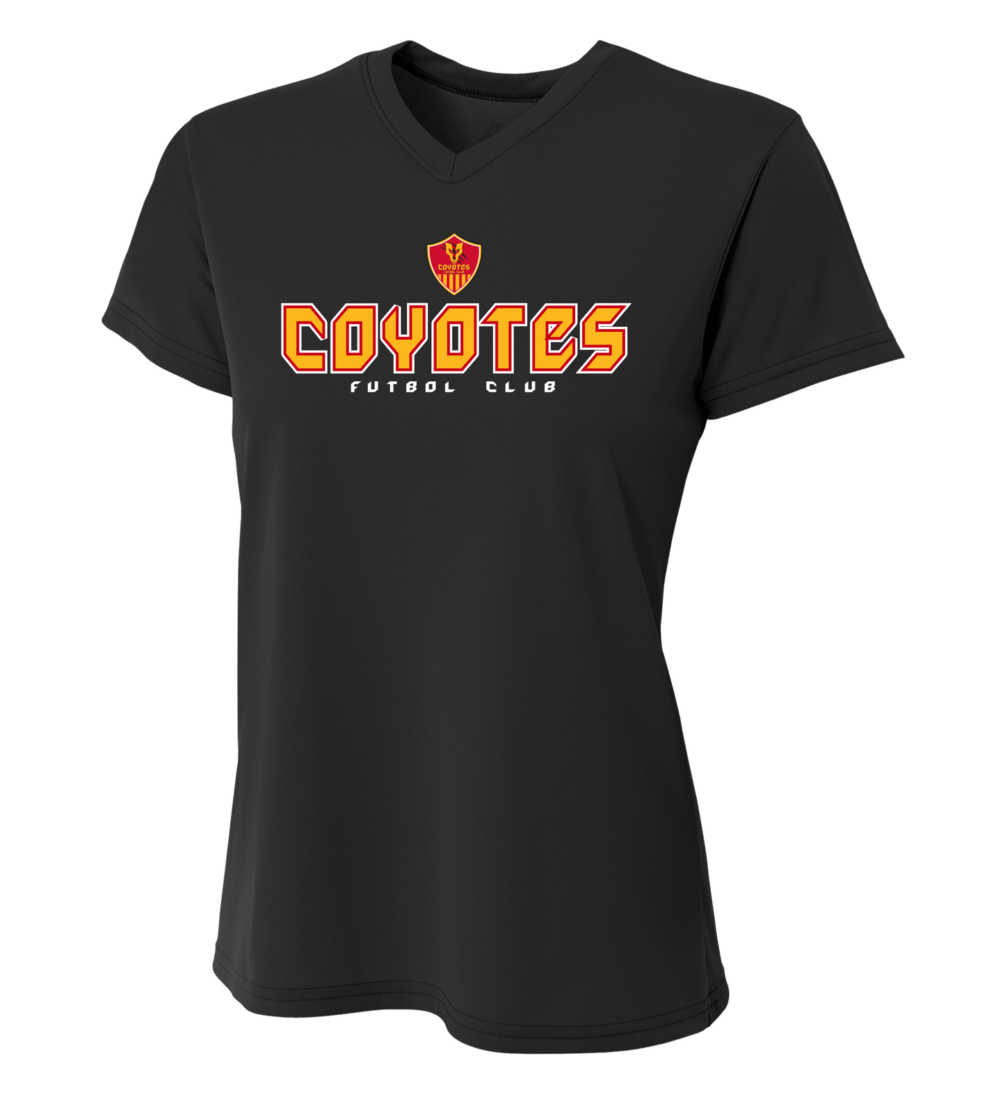 WOMEN'S V-NECK COYOTES FC BLACK
