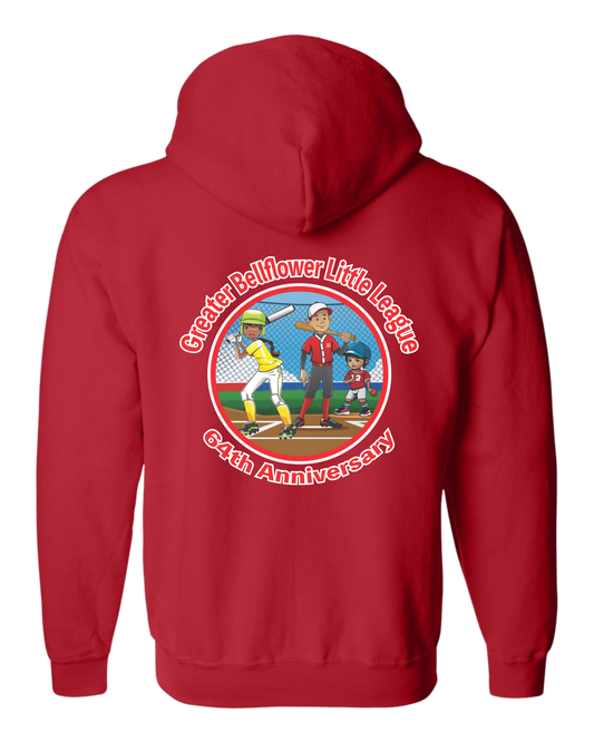 GBLL CARTOON RED ZIPPERED HOODIE