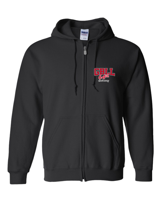 GBLL CLASSIC BLACK ZIPPERED HOODIE