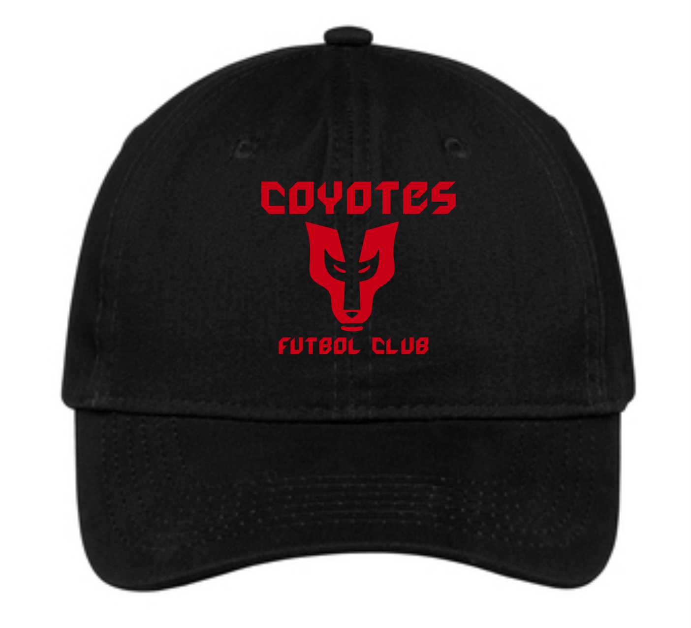 COYOTES FC DAD HAT BLACK (RED) LOGO