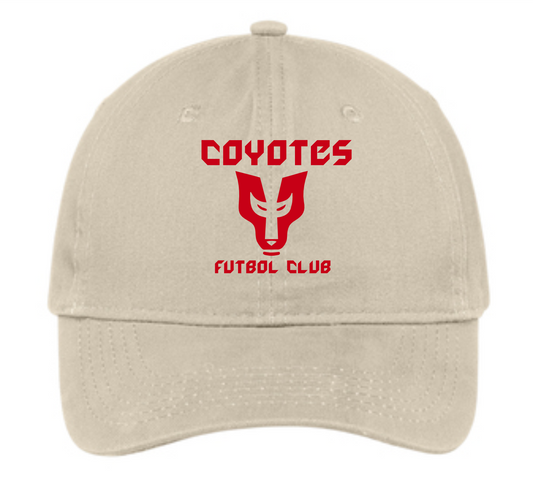 COYOTES FC DAD KHAKI COLOR W/ RED LOGO