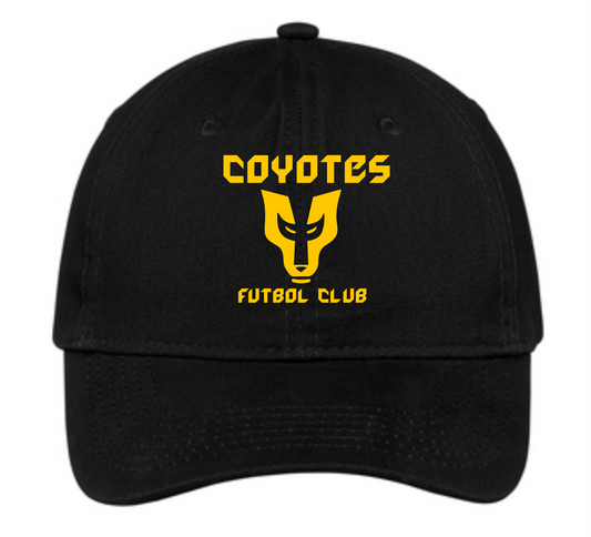 COYOTES FC DAD HAT BLACK (YELLOW) LOGO